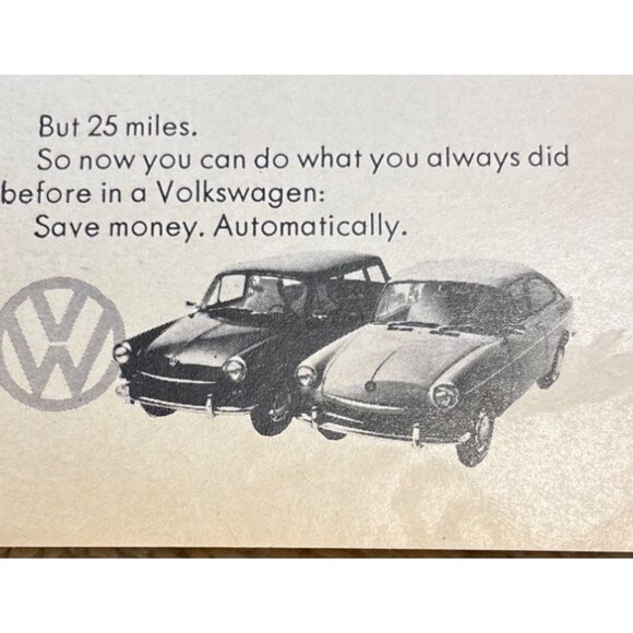 Vintage 1968 Volkswagen Fully Automatic Transmission Print Ad FINALLY - Picture 4 of 10